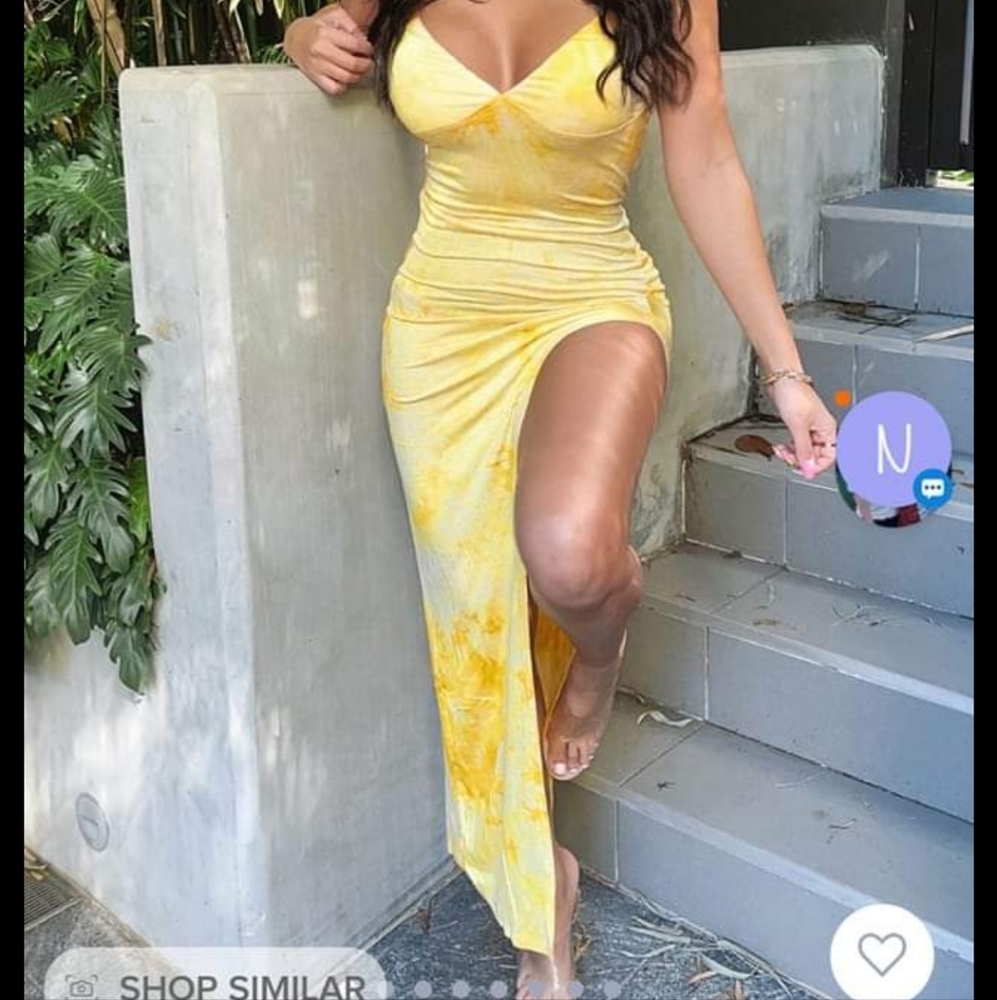 Fashion nova yellow sundress
